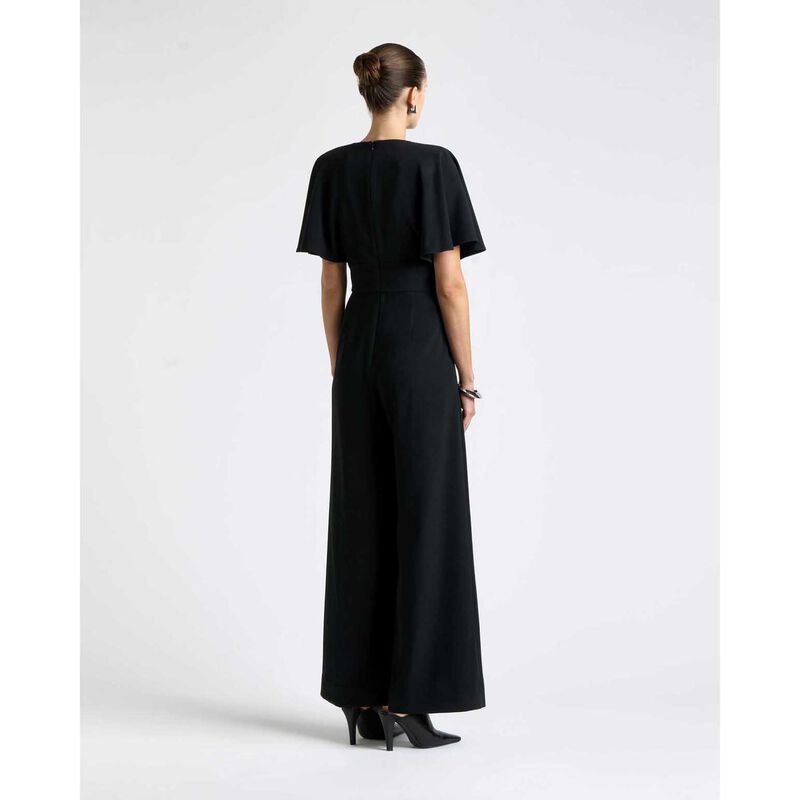 Cue Recycled Crepe Deep V-Neck Jumpsuit image number 1